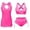 Hot Pink, variant on Women's Modest Swimsuit Tankini Set Purple XXL