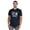 Heather(Navy blue), variant on Inkmeso Men's "Promoted From Dog Dad To Human Dad"Graphic Quote Tshirt For Pregnancy Announcement Jersey Shirt