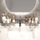 thumbnail image 2 of Estante para lavabo con ventosa para montaje en pared, sin perforaciones, para baño, espejo, lavabo, grifo, bandeja de almacenamiento, 2 of 6