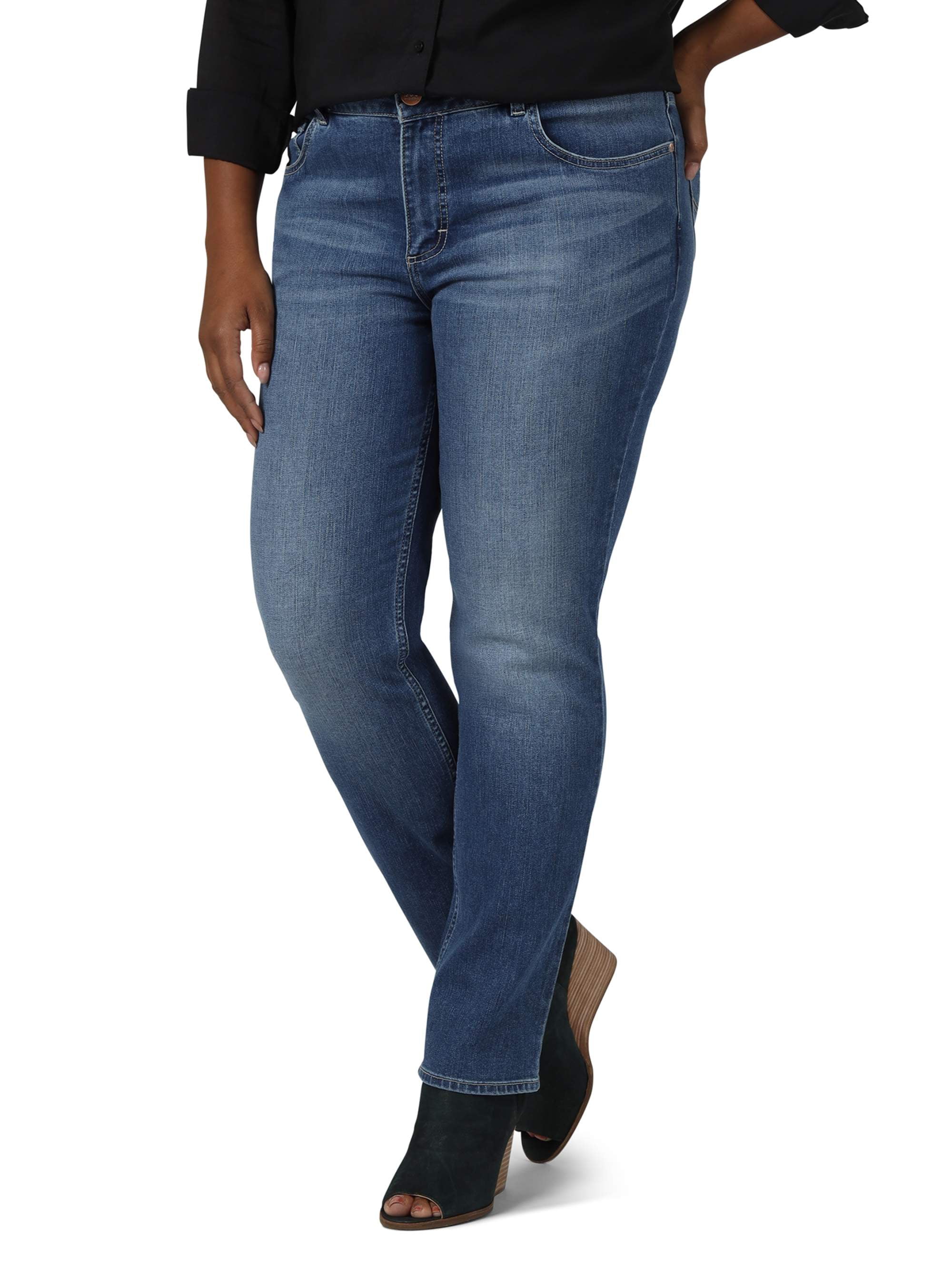 lee rider mid rise straight jeans