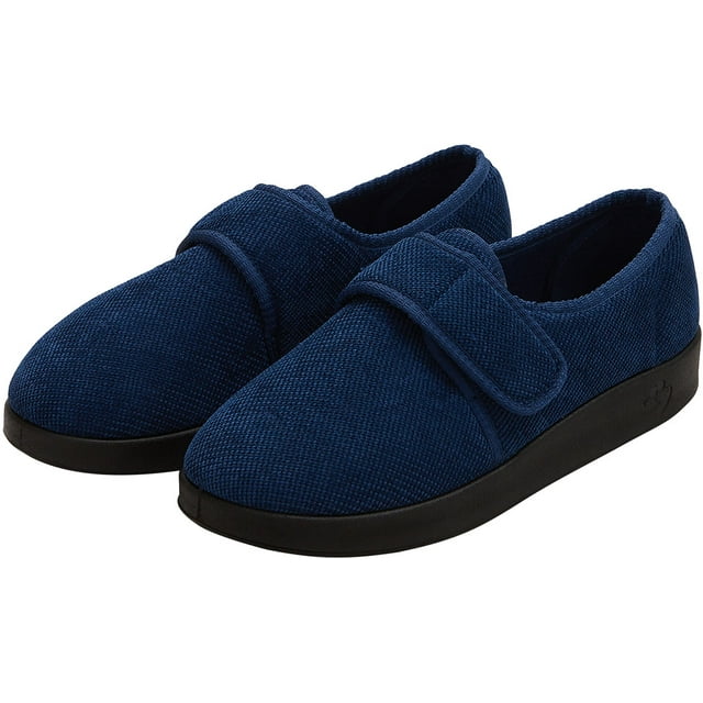 Silvert's Pantoufles pour Hommes Douces et Confortables à Fermeture Facile, 13, Marine