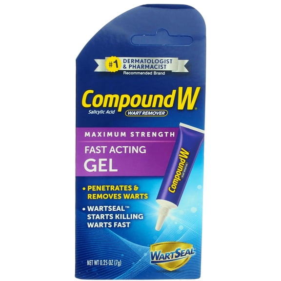 Compound W Wart Remover, Maximum Strength, Fast Acting Gel, 0.25 Oz