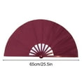 thumbnail image 3 of Folding Fan Nylon Cloth Handheld Folding Fan Chinese Kung Fu Tai Chi Fan Decoration Fold Hand Fan for Party Favors, 3 of 5