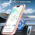 thumbnail image 4 of for iPhone 15 Pro Case with Stand [ Grade Drop Tested][Compatible with Magnet] Ring Translucent Slim Hard Back Soft Edge, Pink, 4 of 14