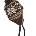 thumbnail image 4 of Peach Couture New Kids Youth Stylish & Warm Tribal Fall Winter Knit Trapper Hat Cap, 4 of 10
