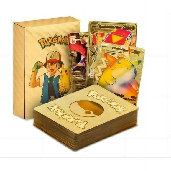 Pok é mon Card Foil GOLD PACK 55 CARDS TCG GX Vmax GX Card Charizard +