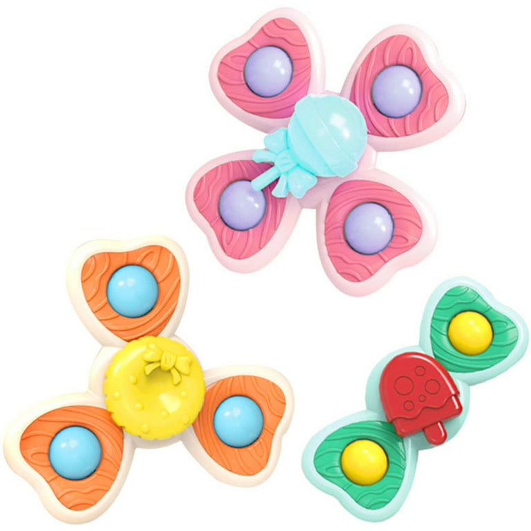 AoHao 3pcs Spinning Top Toys for Kids Spinner Toys w/ Suction Cup