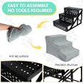 thumbnail image 4 of Dog Stairs for Small Dogs 3-Step Doggy Ladder for Couch High Bed Removable Pet Steps Machine Washable Pet Stairs for Dogs Cats, 4 of 6
