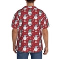 thumbnail image 3 of Naloa Gnome And Snowflakes Men's Loose Fit Cuban Collar Short-Sleeve Shirt, Hawaiian Shirts, Mens Shirts Casual for Everyday Wear Outings-4X-Large, 3 of 5