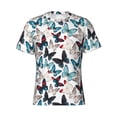 thumbnail image 4 of Vsdgher Butterfly Print Men's Dry Fit Mesh Athletic Shirts Moisture Wicking Tennis T-Shirt Tops, 4 of 9