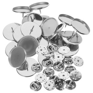 Zeyune 100 Pcs Sublimation Pins Buttons Bulk Round Sublimation Buttons  Blanks with Pins DIY Button Badge Kit Sublimation Silver Blank Aluminum  Sheet