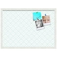 thumbnail image 2 of PinPix 27x19 Custom Cork Bulletin Board Peaks Modern Pattern White Aqua Poster Board Has a Fabric Style Canvas Finish, Framed in Peaks Modern Pattern White Aqua, by ArtToFrames (PinPix-1791), 2 of 6