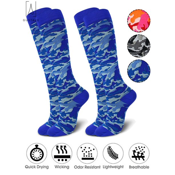 GustaveDesign 2Pari Camo Compression Socks Nursing Performance Socks