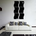 thumbnail image 5 of Acrylic 6 Pieces Of Wave Combination Mirror Stereo Wall Sticker Silver 12*10, 5 of 5