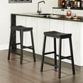 thumbnail image 6 of HOOBRO Bar Stools, Set of 2 Bar Chairs, 23.6 Inch Saddle Stools, Kitchen Counter Stools with Footrests, Industrial Stools for Dining Room, Kitchen, Counter, Bar, Black BB02MD01, 6 of 16