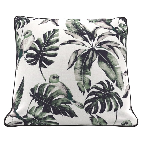 HOMETRENDS 16" x 16" Tropical Birds Outdoor Toss Cushion, Fade Resistant
