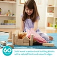 thumbnail image 3 of Melissa & Doug Standard Unit Solid-Wood Building Blocks With Wooden Storage Tray (60 pcs), 3 of 10