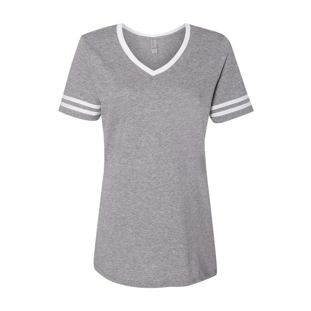 JERZEES - Jerzees T-Shirts Triblend Women's V-Neck Varsity T-Shirt 