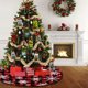 thumbnail image 4 of Falda para árbol de Navidad, tapete para árbol de Navidad, decoración navideña para fiestas navideñas, decoraciones para patio, adornos para interiores y exteriores., 4 of 5