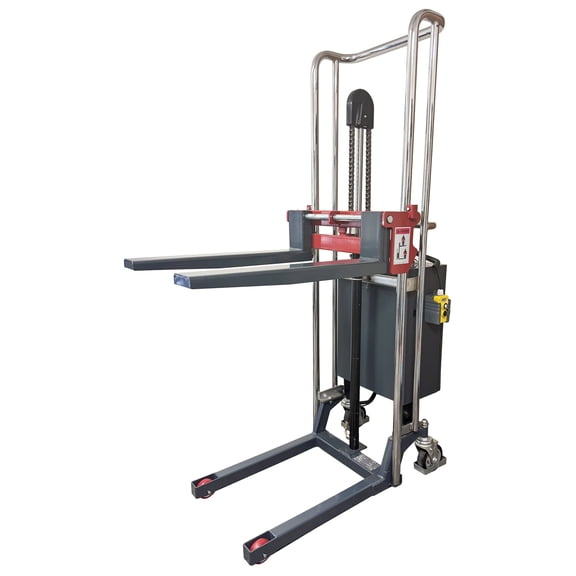 Pake Handling Tools Electric Forklift Stacker, 880 lbs Capacity