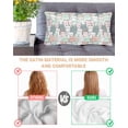 thumbnail image 4 of Cartoon Cat Satin Pillowcase for Hair and Skin with Zipper, Soft Breathable Cooling Silk Pillow Cases, Funny Cute Colorful Animal Pet Throw Pillow Covers King Size 20"x40", 4 of 6