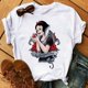 thumbnail image 3 of Ropa Kawaii de princesa de Disney para mujer, camisetas de verano para mujer, camisetas gráficas de dibujos animados Harajuku para chica, camiseta bonita, blusas para mujer, 3 of 5
