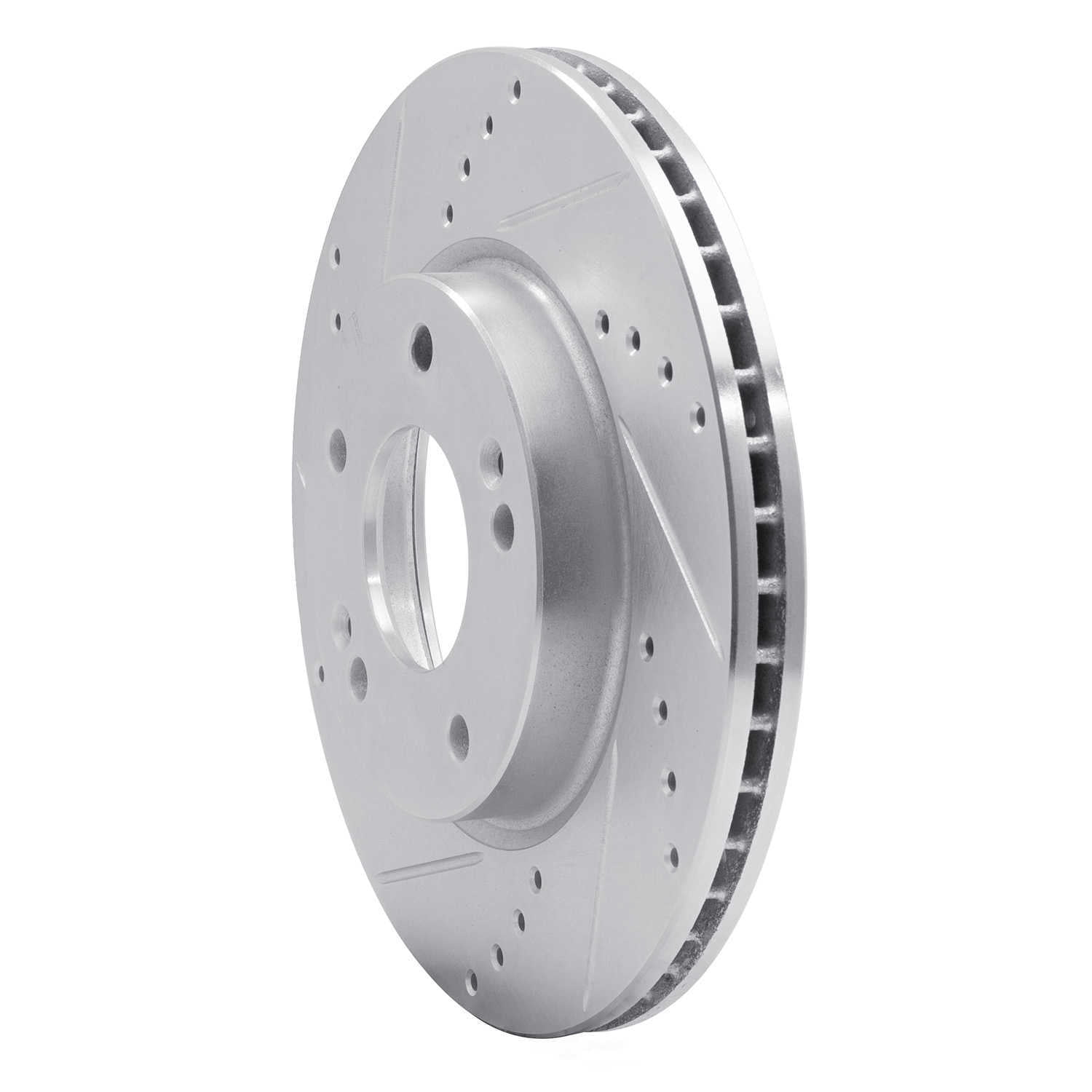 Dynamic Friction Company 631-03055L DFC Brake Rotor - Drilled And Slotted - Silver