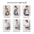 thumbnail image 5 of Portabebés con asiento para la cadera, portabebés para recién nacidos y niños pequeños, 6 en 1 formas de llevar, todas las estaciones, portabebés ajustable para lactancia (negro, 5 of 5