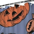thumbnail image 3 of Spooky Halloween Night Shower Curtain Pumpkin Black Cat Pattern Waterproof Bathroom Drapes,72x84 inch Shower Curtain, 3 of 6