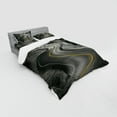 thumbnail image 2 of Ambesonne Black and White Bedding Set 4 Pcs, Asphalt Road, Queen, Black Grey Yellow, 2 of 2