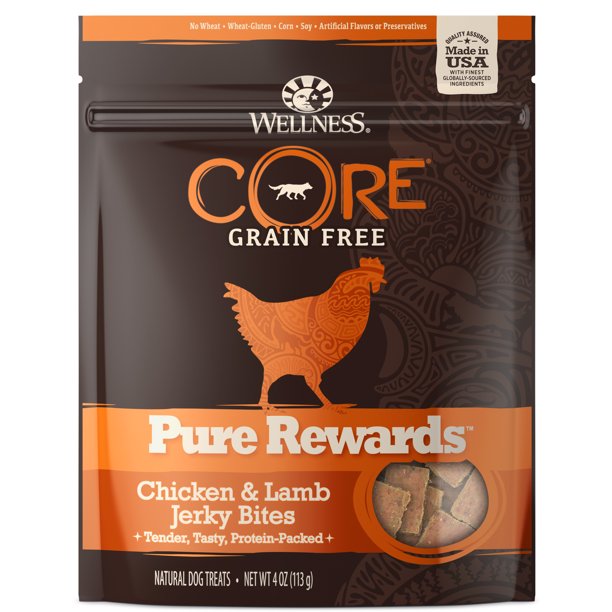 Wellness CORE Pure Rewards Natural Grain Free Jerky Bites Dog Treats