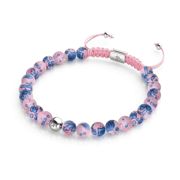 Bracelet Macramé en Porcelaine Picasso / Bleu Piglet