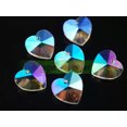thumbnail image 5 of U8MO 10pcs 14mm Czech Crystal Glass Faceted Heart Loose Crafts Beads Pendants lot-11# Peacock Blue-10pcs, 5 of 7