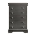 thumbnail image 4 of Blaze Modern Style Twin 5PC bedroom set made with Wood & LED Headboard in Gray, 4 of 18