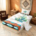 thumbnail image 2 of Manfei Western Cactus Twin Sheets, Farmhouse Aztec Bedding, Multicolor White, Reversible 3-Piece1 Flat Sheet + 1 Fitted Sheet + 1 Pillowcase, 2 of 6