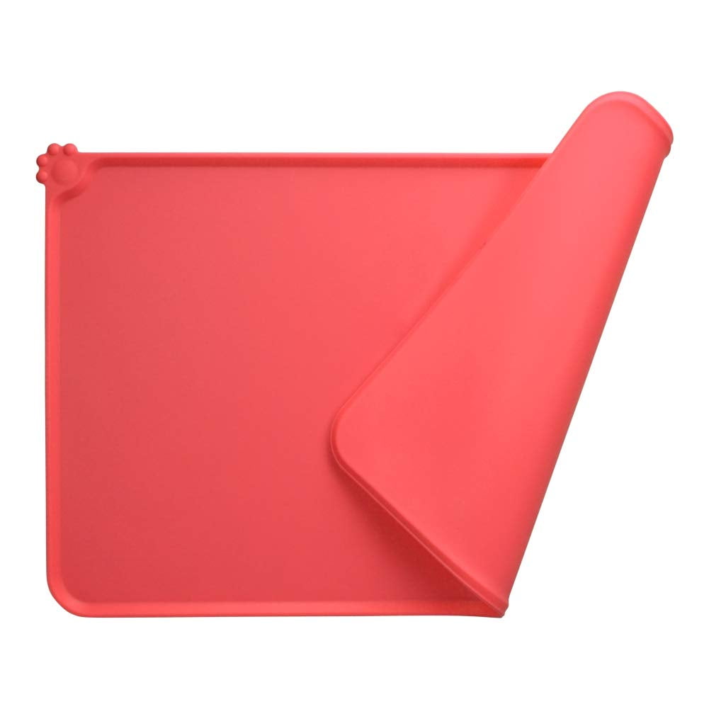 Dog Food Mat, Silicone Dog Cat Bowl Mat, Non Slip Waterproof Pet