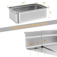 thumbnail image 4 of 6 Pack Full Size Hotel Pan, [NSF Certified][with Handle] Commercial Stainless Steel 2.5 Inch Deep Anti-Jamming Steam Table Pan, 4 of 9