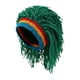 thumbnail image 2 of Gorro de con peluca, gorro divertido para fiestas temáticas, festivales, fiestas de disfraces, espectáculos de anime Verde, 2 of 8