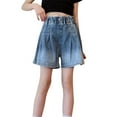 thumbnail image 1 of JLMSPLWG Shorts de Basketball pour Filles Jeans Amples Shorts à Carreaux Rouges Vêtements Amples Vêtements pour Filles Taille 7-8, Bleu 12-13 Ans, 1 of 9