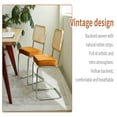 thumbnail image 5 of Yardi Yarda Velvet Rattan Side Accent Chairs Set of 2 with Chrome Legs, Modern Mid Century Breuer Designed Chairs, Upholstered Chairs for Indoor, Orange, 5 of 20