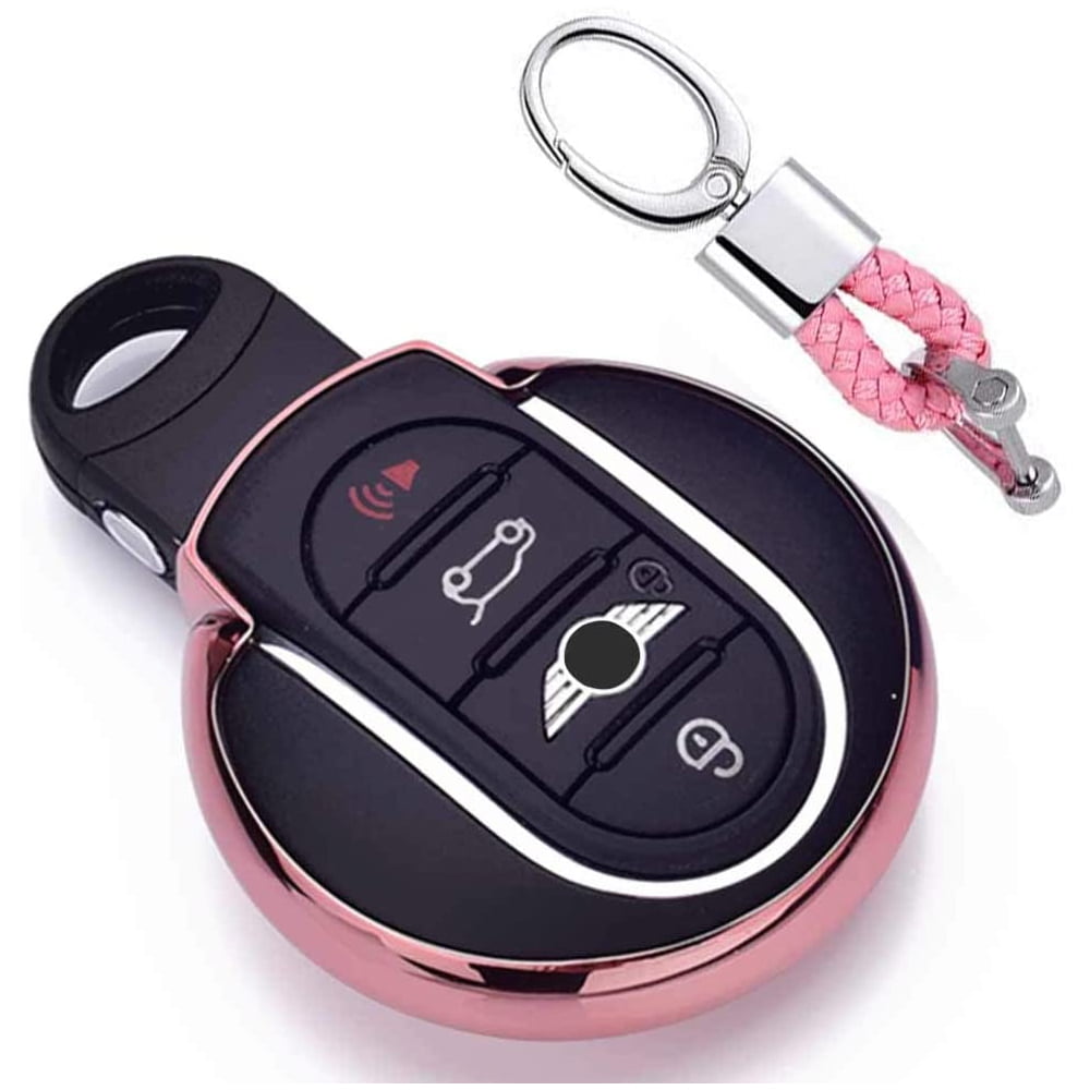 MagiDeal Car Key Case Remote Fob Pink Ring Cover for BMW MINI Cooper 