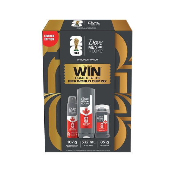 Coffret-cadeau avec billet doré en édition limitée Coupe du Monde de l Dove Men+Care
