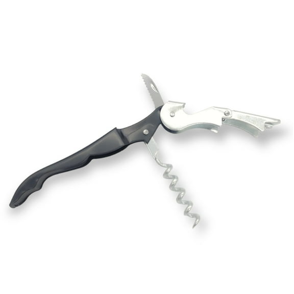 Waiter's Corkscrew Wine Bottle Opener - Built In Cork Remover & Foil Cutter