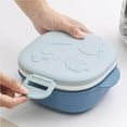 thumbnail image 4 of Lunch Box Home Office School 400ml Stainless Steel Food Compartment Meals Carrier Container Carrying Containers Meal Preservation Carrier Storage Boxes Blue, 4 of 9