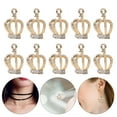 thumbnail image 3 of 10pcs Jewelry Making Pendants Crown Shape Handmade Supply Alloy DIY Accessory, 3 of 7