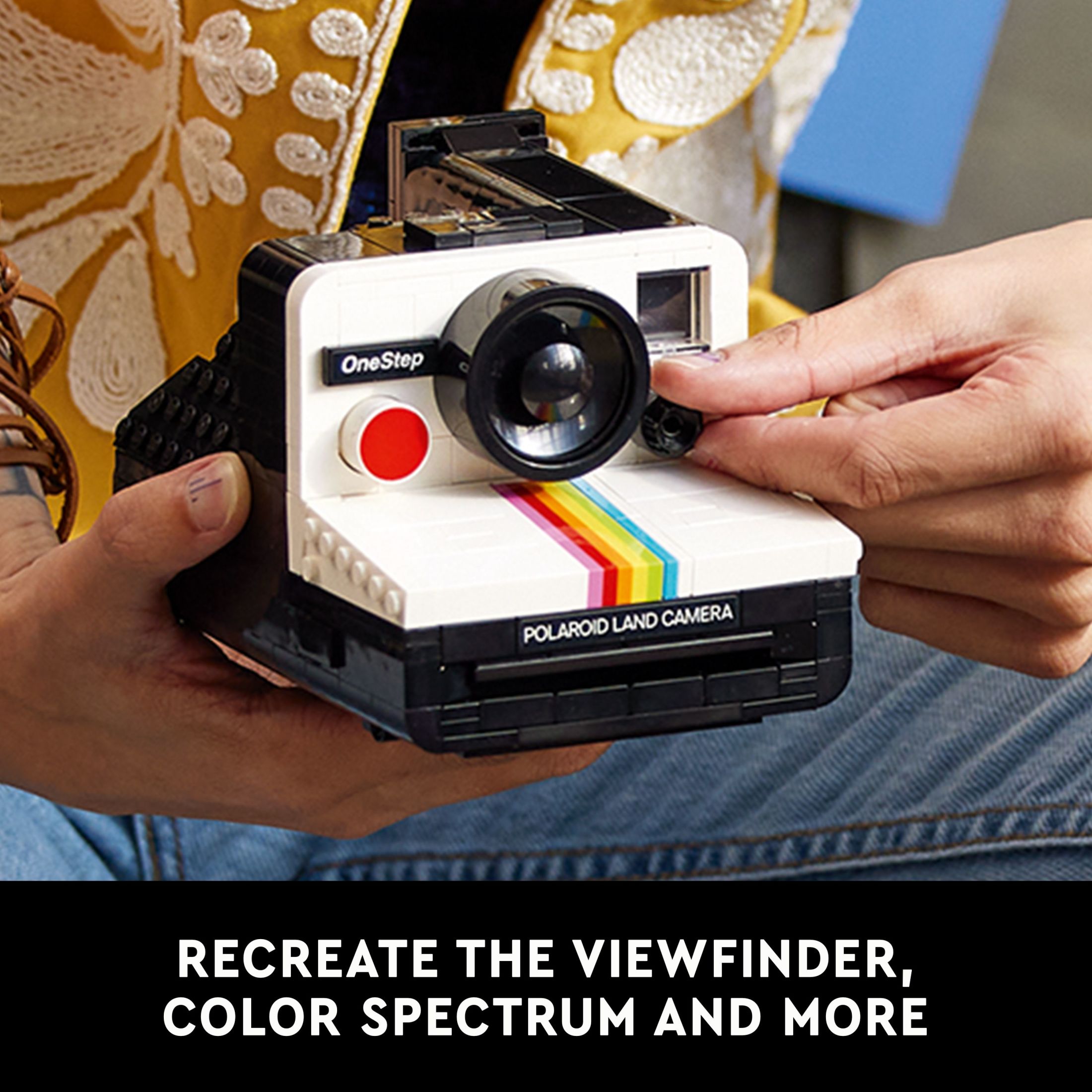 LEGO Ideas Cámara Polaroid OneStep SX-70 Set de Construcción - Modelo de Exhibición Coleccionable de Cámara Polaroid - Regalo para Graduación - Decoración para Habitación u Oficina para Amantes de la Fotografía - 21345 4