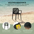 thumbnail image 3 of WestinTrends Playa 3-Piece Outdoor Indoor Metal Patio Dining Table Set With Stackable Patio Chairs, Black, 3 of 15