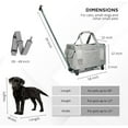 thumbnail image 4 of Pet Carrier With Wheels for Dogs Up To 15lbs – Airline Approved Dog Carrier - Rolling Pet Carrier w/ Removable Wheels & Washable Plush Mat – Cat Travel Carrier w/ Telescopic Handle & Shoulder Strap, 4 of 6
