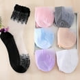 thumbnail image 3 of MESSUEN Sheer Ankle Socks Women Lace Stockings Mesh Socks Transparent Socks for Women Socks Vintage Socks Mens Sock Purple One Size, 3 of 6