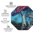 thumbnail image 4 of Balery 4 Pcs Fantasy Mushroomsleather Coasters Set, Drink Table Cup Coasters For Living Room Kitchen Coffee Decor, 4 of 9